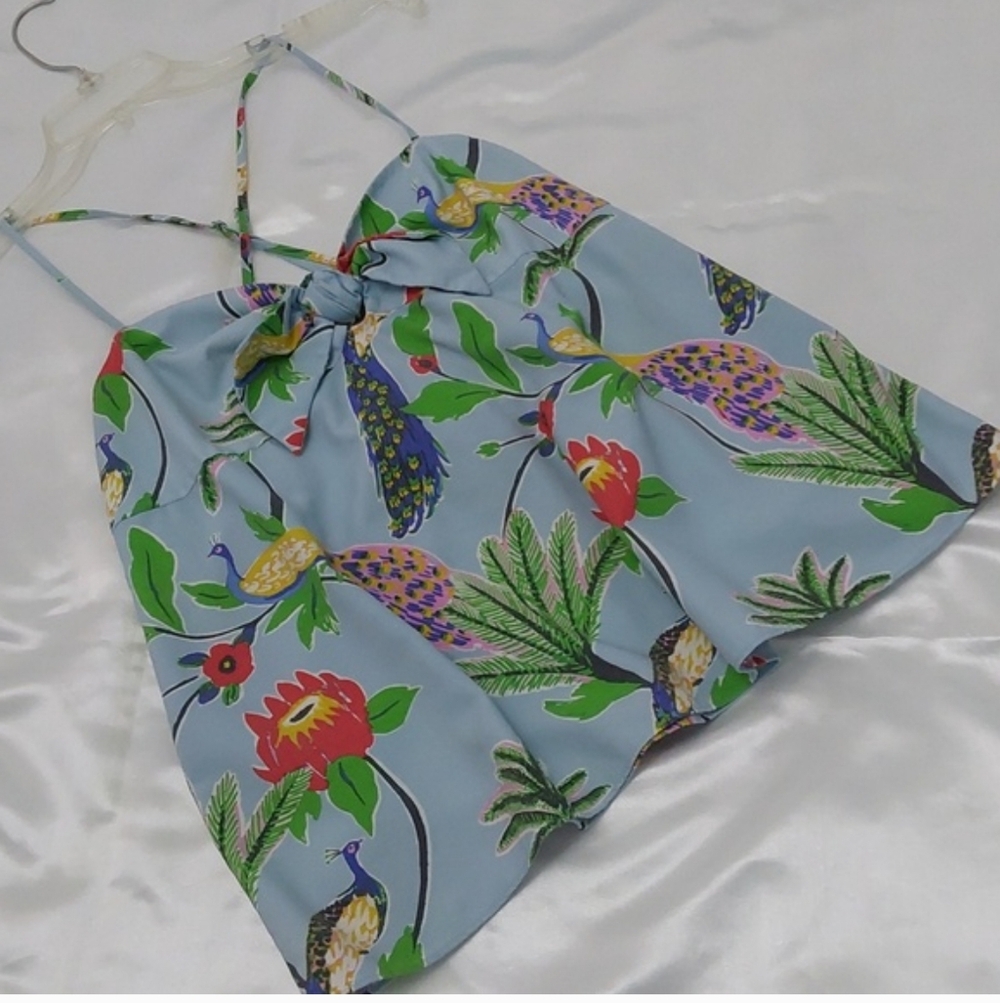 👋FINAL MARKDOWN CLOSET CLOSIING Off 34th Blue Summer Babydoll Camisole Festival